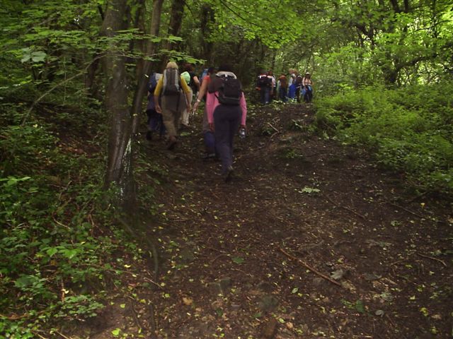 Walking uphill from Cromford
