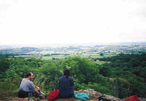 John and Yvette admire the view